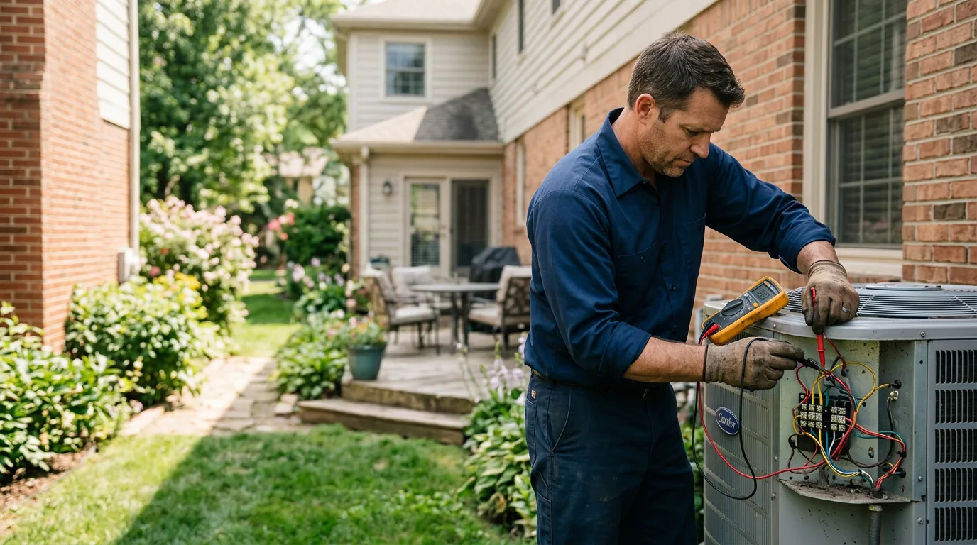 HVAC technician working near Iron Ridge, WI